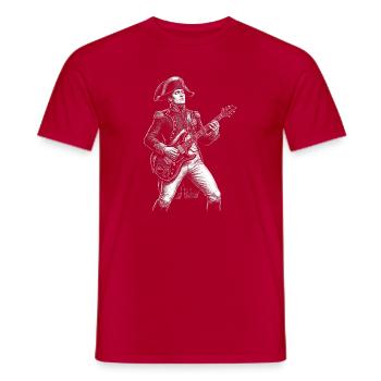 Napoleonischer Musikant mit Gitarre - Männer T-Shirt - Rot - Vorne - AI Model Male 178 dark (178cm)