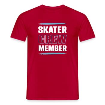 Skater Crew - Männer T-Shirt - Rot - Vorne - AI Model Male 178 dark (178cm)