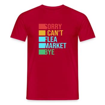 Flohmarkt Trödelmarkt - Männer T-Shirt - Rot - Vorne - AI Model Male 178 dark (178cm)