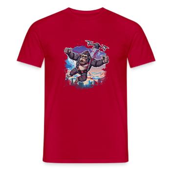 Accessoires de pilote de drone Drone Pilote de drone Cadeau - T-shirt homme - rouge - Devant - AI Model Male 178 dark (178cm)