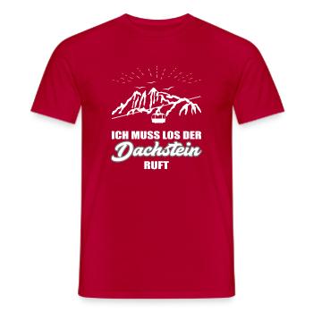 ich muss los der Dachstein ruft - Männer T-Shirt - Rot - Vorne - AI Model Male 178 dark (178cm)