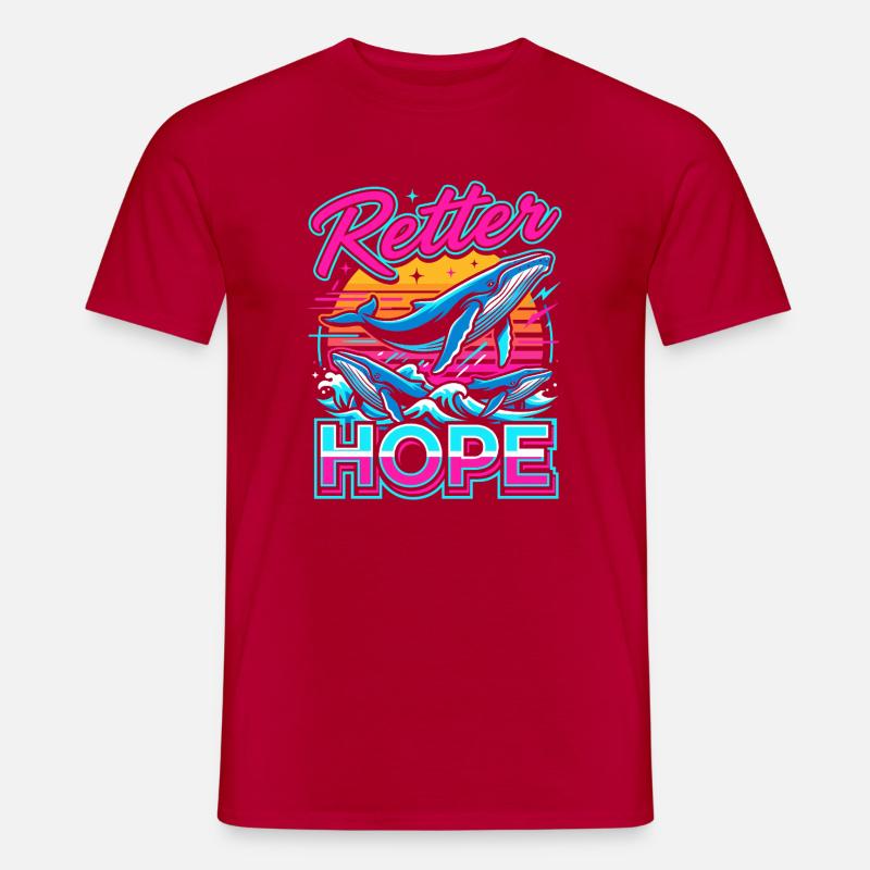 Neon-Wal Hoffnung - Männer T-Shirt - Rot