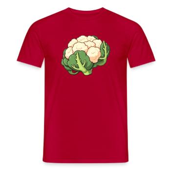 chou-fleur - T-shirt homme - rouge - Devant - AI Model Male 178 dark (178cm)