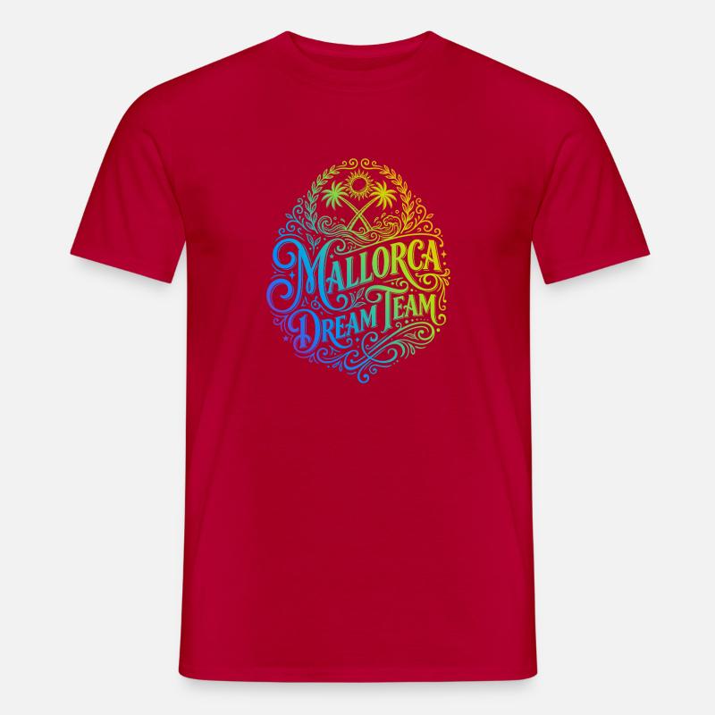 Mallorca Dream Team Bunt - Männer T-Shirt - Rot