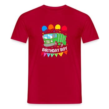 Garbage Truck Garbage Truck Garbage Man Trash Can - Men's T-Shirt - red - Front - AI Model Male 178 dark (178cm)