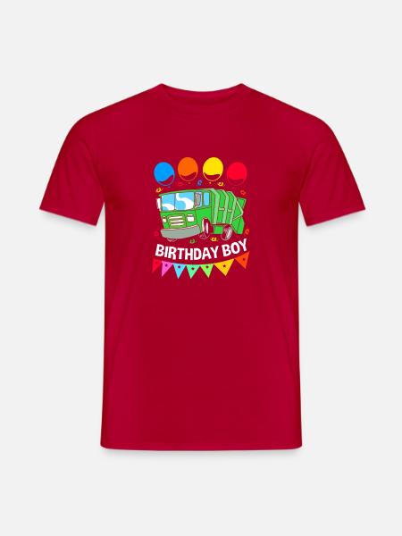 Müllwagen Müllauto Müllmann Mülleimer - Männer T-Shirt - Rot