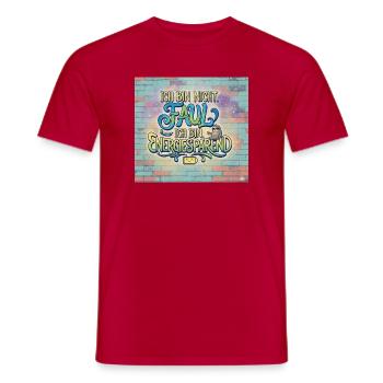 Ich bin nicht faul, energiesparend - Männer T-Shirt - Rot - Vorne - AI Model Male 178 dark (178cm)