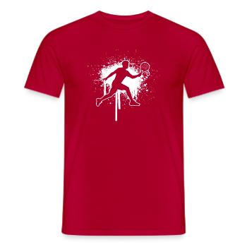Les fans de sac de padel et le tennis de padel vont de pair - T-shirt homme - rouge - Devant - AI Model Male 178 dark (178cm)