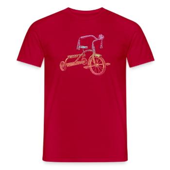 Tricycle - T-shirt homme - rouge - Devant - AI Model Male 178 dark (178cm)