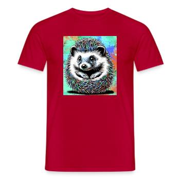 hérisson - T-shirt homme - rouge - Devant - AI Model Male 178 dark (178cm)