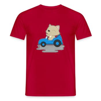 Cat Car - Men's T-Shirt - red - Front - AI Model Male 178 dark (178cm)
