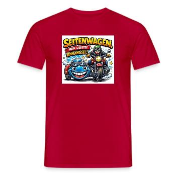 Seitenwagen, mein liebstes Anhängsel - Männer T-Shirt - Rot - Vorne - AI Model Male 178 dark (178cm)