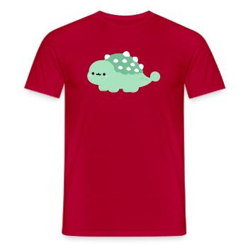 Ankylosaurus Annie - Men's T-Shirt - red - Front - AI Model Male 178 dark (178cm)