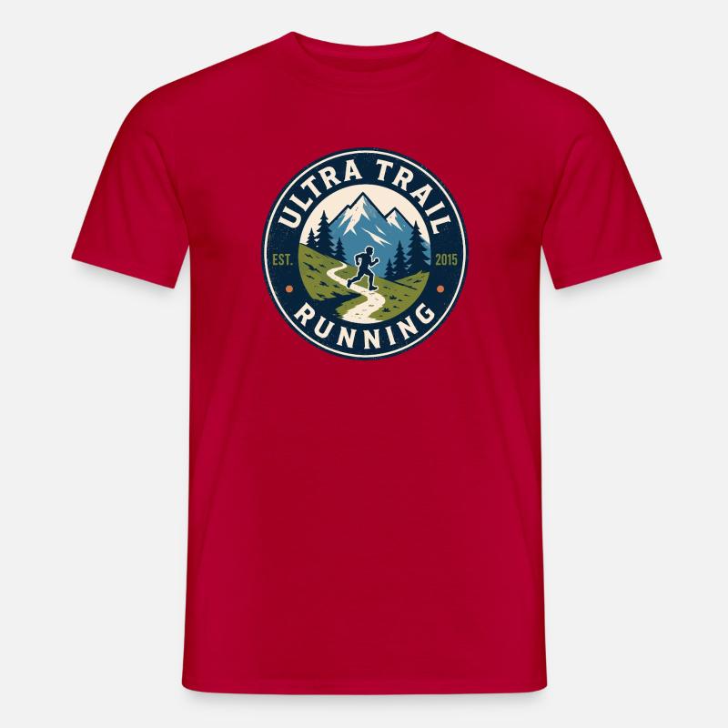 Ultra-Trailrunning - Männer T-Shirt - Rot
