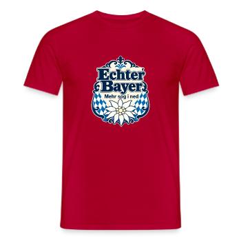 Echter Bayer Mehr sog i ned Bavarian Pride - Männer T-Shirt - Rot - Vorne - AI Model Male 178 dark (178cm)