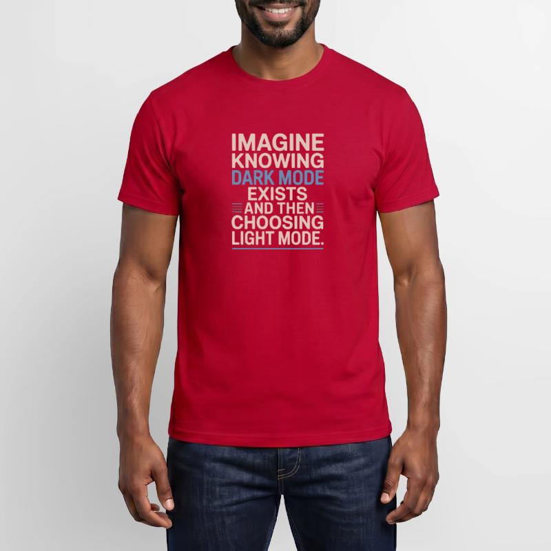 Le mode sombre existe Programmeur IT Nerd Coder Office T-shirt homme