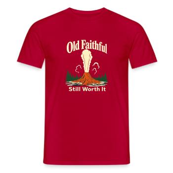 Old Faithful vaut toujours le coup Yellowstone Road Trip - T-shirt homme - rouge - Devant - AI Model Male 178 dark (178cm)