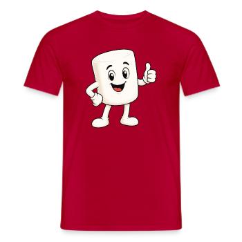 Guimauve sucrée avec un pouce levé - T-shirt homme - rouge - Devant - AI Model Male 178 dark (178cm)