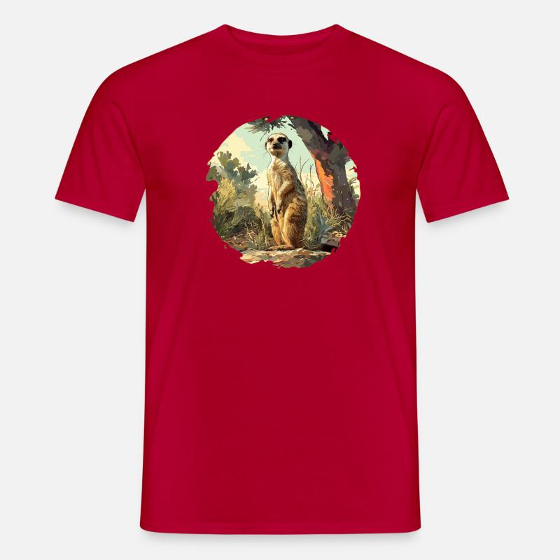 Suricate Erdmännchen - T-shirt homme - rouge