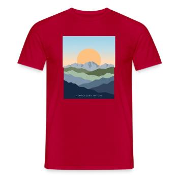 Voyage au Monténégro Balkans Côte adriatique Montagnes - T-shirt homme - rouge - Devant - AI Model Male 178 dark (178cm)