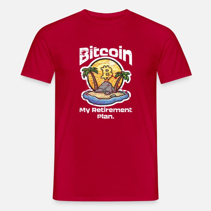 Plan Bitcoin - Männer T-Shirt - Rot