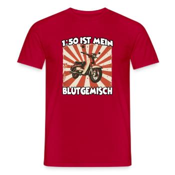 Geschenk für Simson-Fans, Ostalgie Fan - Männer T-Shirt - Rot - Vorne - AI Model Male 178 dark (178cm)