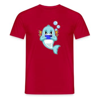 Delfin Gamer Smartphone - T-shirt homme - rouge - Devant - AI Model Male 178 dark (178cm)