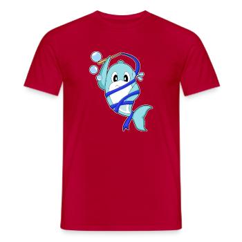 Gymnastique Gymnastique Dolphin Fitness - T-shirt homme - rouge - Devant - AI Model Male 178 dark (178cm)