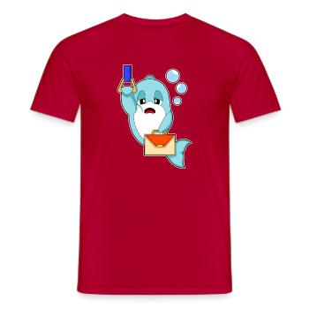 Delfin Sekretärin Handtasche Büro - Männer T-Shirt - Rot - Vorne - AI Model Male 178 dark (178cm)