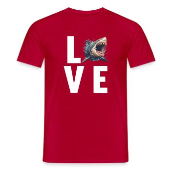 Megalodons Megalodon - Men's T-Shirt - red - Front - AI Model Male 178 dark (178cm)