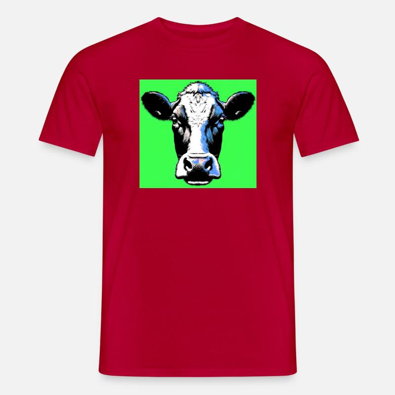 Kuh - Männer T-Shirt - Rot