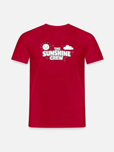 The Sunshine Crew Sonnenlogo - Männer T-Shirt - Rot
