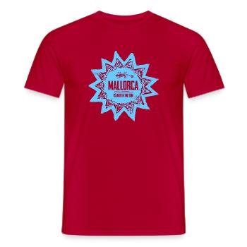 Mallorca Insel in der Sonne Logo - Männer T-Shirt - Rot - Vorne - AI Model Male 178 dark (178cm)
