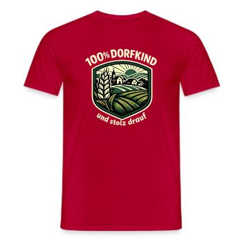 Dorfkind Ländliche Ernte - Männer T-Shirt - Rot - Vorne - AI Model Male 178 dark (178cm)