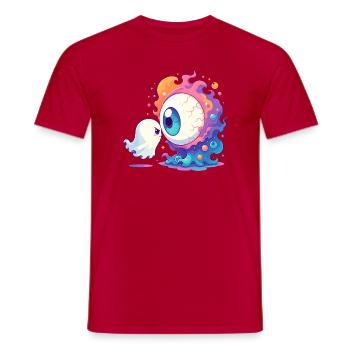 Sternaugenwesen im Cosmos - Männer T-Shirt - Rot - Vorne - AI Model Male 178 dark (178cm)