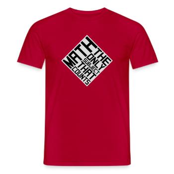 Les mathématiques La seule matière qui compte Nerd Mathe Logo - T-shirt homme - rouge - Devant - AI Model Male 178 dark (178cm)