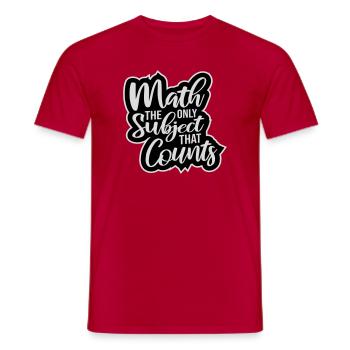 Les mathématiques La seule matière qui compte Nerd Mathe Logo - T-shirt homme - rouge - Devant - AI Model Male 178 dark (178cm)