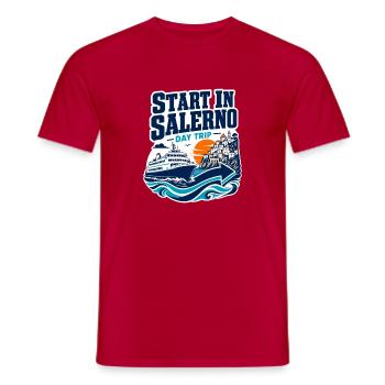 Start in Salerno Day Trip Ferry Amalfi Coast - Men's T-Shirt - red - Front - AI Model Male 178 dark (178cm)