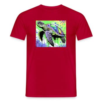 turtle - Men's T-Shirt - red - Front - AI Model Male 178 dark (178cm)