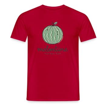 2606Melon Time Melon Watermelon Summer Sunglasses - T-shirt homme - rouge - Devant - AI Model Male 178 dark (178cm)