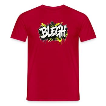 Blegh Graffiti Style - T-shirt homme - rouge - Devant - AI Model Male 178 dark (178cm)