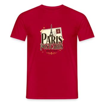 Funny Girls Trip Gifts, Paris Postcards Girls Trip - Men's T-Shirt - red - Front - AI Model Male 178 dark (178cm)