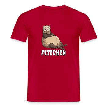 Lustiges Frettchen Outfit Dick, Fett & Übergewicht - Männer T-Shirt - Rot - Vorne - AI Model Male 178 dark (178cm)
