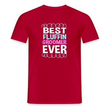 Hundefriseur - Männer T-Shirt - Rot - Vorne - AI Model Male 178 dark (178cm)