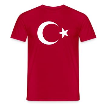 TYRKIET TYRKIYE TYRKISK Europa Sportsfan - Mænd T-shirt - rød - Foran - AI Model Male 178 dark (178cm)