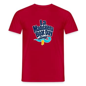 Mädchen-Reisegeschenke, La Maddalena Bootstag Sardinien - Männer T-Shirt - Rot - Vorne - AI Model Male 178 dark (178cm)