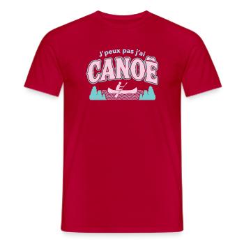 J'peux pas j'ai CANOE - T-shirt homme - rouge - Devant - AI Model Male 178 dark (178cm)