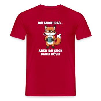 Ich Mach Das Aber Ich Guck Dabei Fuchs - Männer T-Shirt - Rot - Vorne - AI Model Male 178 dark (178cm)