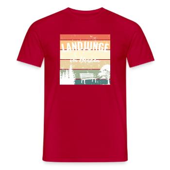 Landjunge im Herzen – Mein Zuhause - Männer T-Shirt - Rot - Vorne - AI Model Male 178 dark (178cm)