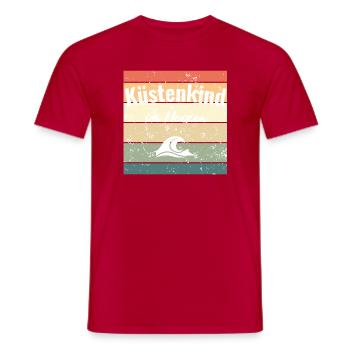 Küstenkind im Herzen - Männer T-Shirt - Rot - Vorne - AI Model Male 178 dark (178cm)